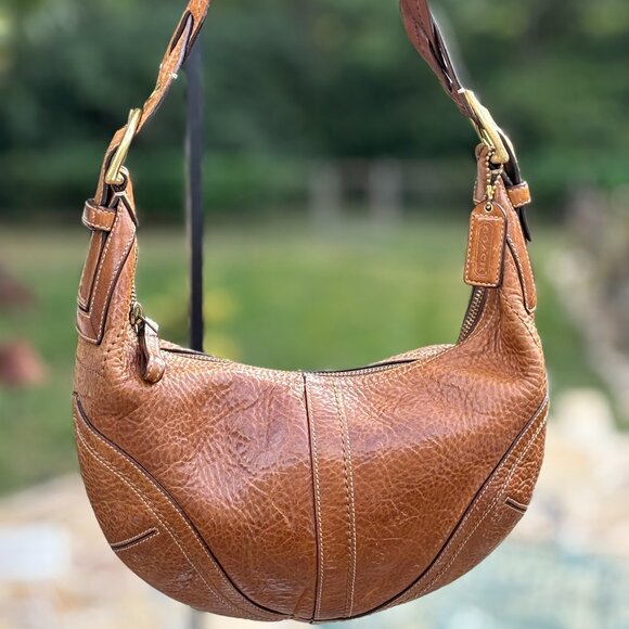 Coach Brown Leather Hobo Shoulder Bag #10043 - Picture 1 of 10
